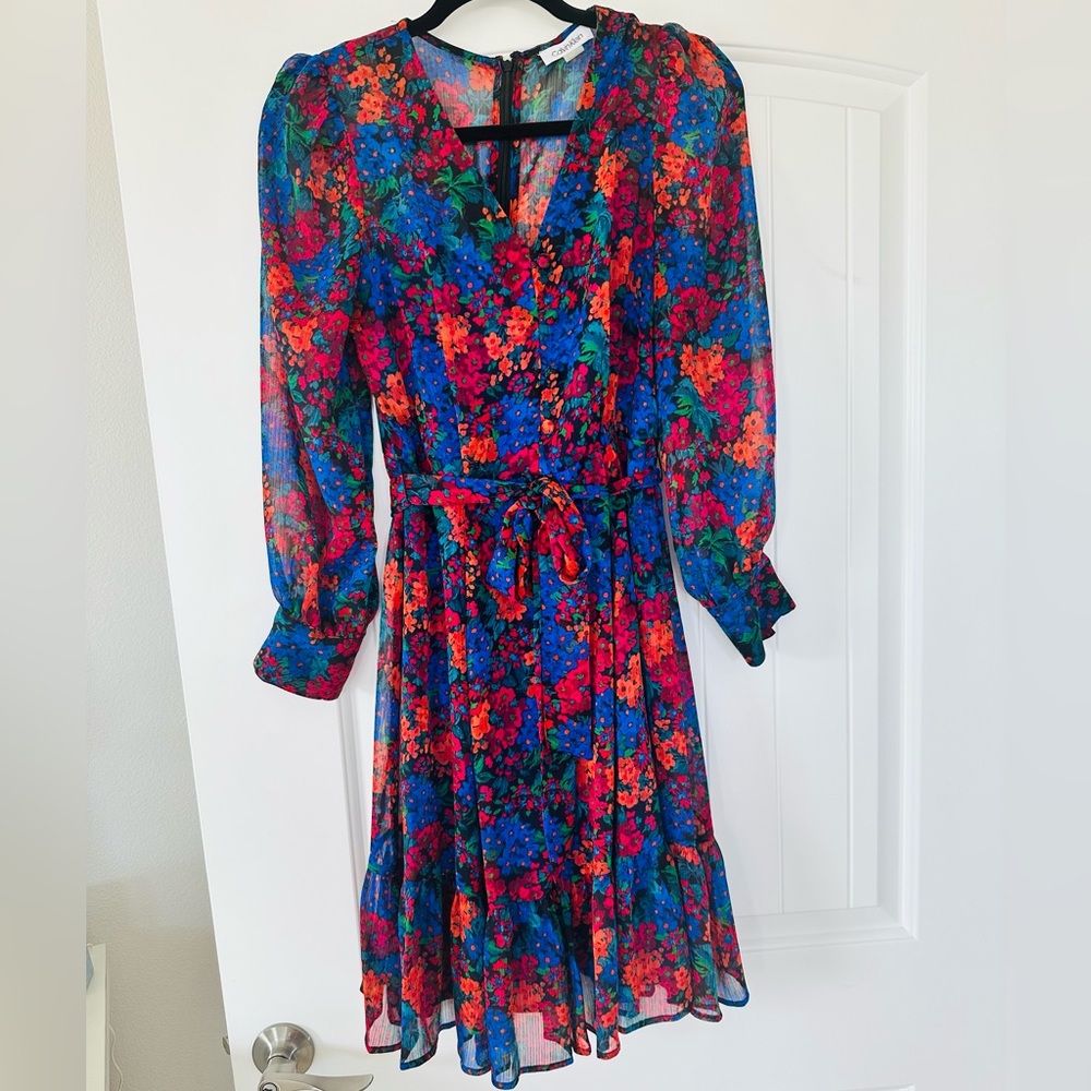 Calvin Klein floral mini dress ,Size 2